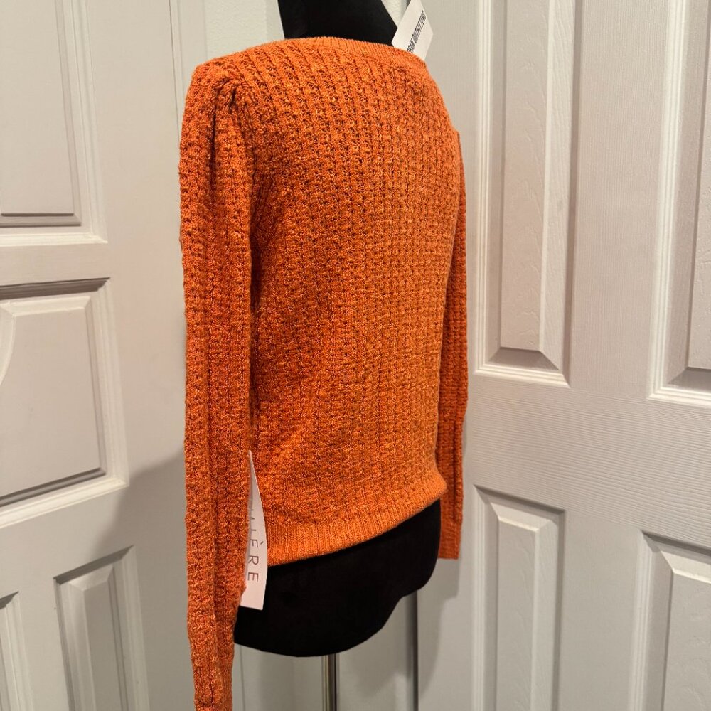Urban Outfitters NWT Lumiere Orange Crew Neck Sweater Small Orange Longsleeve - Picture 4 of 7
